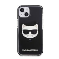   Karl Lagerfeld Choupette Head TPE szilikon hátlap tok Apple iPhone 13 mini, fekete
