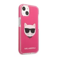   Karl Lagerfeld Choupette Head TPE szilikon hátlap tok Apple iPhone 13 mini, rózsaszín