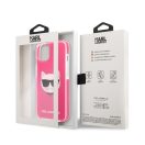 Karl Lagerfeld Choupette Head TPE szilikon hátlap tok Apple iPhone 13 mini, rózsaszín