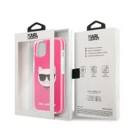   Karl Lagerfeld Choupette Head TPE szilikon hátlap tok Apple iPhone 13 mini, rózsaszín