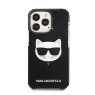   Karl Lagerfeld Choupette Head TPE szilikon hátlap tok Apple iPhone 13 Pro Max, fekete
