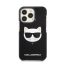 Karl Lagerfeld Choupette Head TPE szilikon hátlap tok Apple iPhone 13 Pro Max, fekete