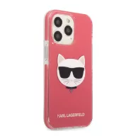   Karl Lagerfeld Choupette Head TPE szilikon hátlap tok Apple iPhone 13 Pro Max, rózsaszín