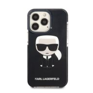   Karl Lagerfeld Ikonik hátlap tok Apple iPhone 13 Pro, fekete