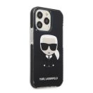 Karl Lagerfeld Ikonik hátlap tok Apple iPhone 13 Pro, fekete
