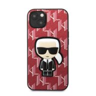   Karl Lagerfeld Monogram Ikonik hátlap tok Apple iPhone 13, piros