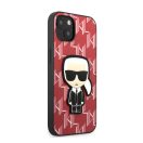 Karl Lagerfeld Monogram Ikonik hátlap tok Apple iPhone 13, piros