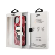   Karl Lagerfeld Monogram Ikonik hátlap tok Apple iPhone 13, piros