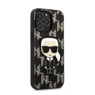   Karl Lagerfeld Monogram Ikonik hátlap tok Apple iPhone 13 Pro, fekete
