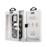   Karl Lagerfeld Monogram Ikonik hátlap tok Apple iPhone 13 Pro, fekete