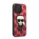 Karl Lagerfeld Monogram Ikonik hátlap tok Apple iPhone 13 Pro, piros