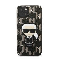   Karl Lagerfeld Monogram Ikonik hátlap tok Apple iPhone 13 mini, fekete