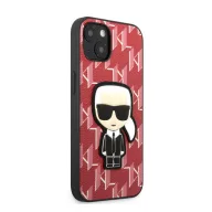   Karl Lagerfeld Monogram Ikonik hátlap tok Apple iPhone 13 mini, piros