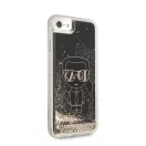 Karl Lagerfeld Liquid Glitter Gatsby hátlap tok Apple iPhone SE 2022/2020/8/7, fekete