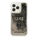 Karl Lagerfeld Liquid Glitter Gatsby hátlap tok Apple iPhone 13 Pro, fekete