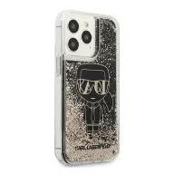   Karl Lagerfeld Liquid Glitter Gatsby hátlap tok Apple iPhone 13 Pro, fekete