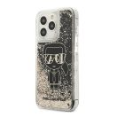 Karl Lagerfeld Liquid Glitter Gatsby hátlap tok Apple iPhone 13 Pro Max, fekete