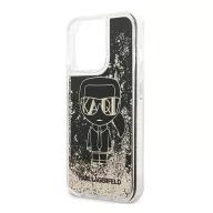   Karl Lagerfeld Liquid Glitter Gatsby hátlap tok Apple iPhone 13 Pro Max, fekete