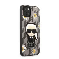  Karl Lagerfeld Ikonik Flower hátlap tok Apple iPhone 13, szürke