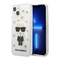   Karl Lagerfeld Ikonik Flower hátlap tok Apple iPhone 13 mini, átlátszó