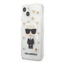 Karl Lagerfeld Ikonik Flower hátlap tok Apple iPhone 13 mini, átlátszó