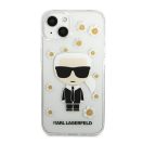 Karl Lagerfeld Ikonik Flower hátlap tok Apple iPhone 13 mini, átlátszó