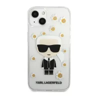   Karl Lagerfeld Ikonik Flower hátlap tok Apple iPhone 13 mini, átlátszó