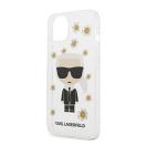 Karl Lagerfeld Ikonik Flower hátlap tok Apple iPhone 13 mini, átlátszó