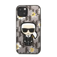   Karl Lagerfeld Ikonik Flower hátlap tok Apple iPhone 13 mini, szürke