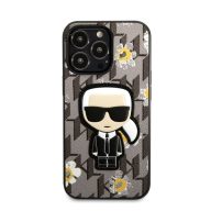   Karl Lagerfeld Ikonik Flower hátlap tok Apple iPhone 13 Pro, szürke