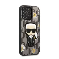   Karl Lagerfeld Ikonik Flower hátlap tok Apple iPhone 13 Pro, szürke