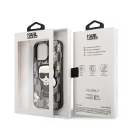   Karl Lagerfeld Ikonik Flower hátlap tok Apple iPhone 13 Pro, szürke