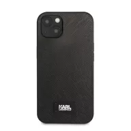   Karl Lagerfeld Saffiano Plaque hátlap tok Apple iPhone 13, fekete
