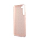 Guess Silicone Metal Logo Samsung Galaxy S22+ hátlap tok, rózsaszín