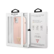   Guess Silicone Line Triangle Apple iPhone 13 hátlap tok, rószaszín