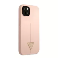   Guess Silicone Line Triangle Apple iPhone 13 mini hátlap tok, rószaszín