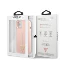 Guess Silicone Line Triangle Apple iPhone 13 mini hátlap tok, rószaszín