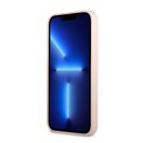 Guess Silicone Line Triangle Apple iPhone 13 Pro Max hátlap tok, rószaszín