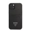 Guess Saffiano Double Card Apple iPhone 13 bőr hátlap tok, fekete