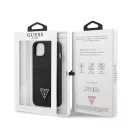 Guess Saffiano Double Card Apple iPhone 13 bőr hátlap tok, fekete