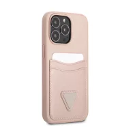   Guess Saffiano Double Card Apple iPhone 13 Pro bőr hátlap tok, rózsaszín