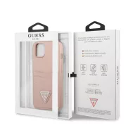   Guess Saffiano Double Card Apple iPhone 13 mini bőr hátlap tok, rózsaszín