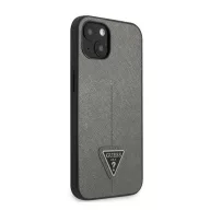   Guess Saffiano Triangle Apple iPhone 13 mini hátlap tok, ezüst