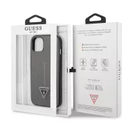   Guess Saffiano Triangle Apple iPhone 13 mini hátlap tok, ezüst