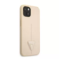   Guess Saffiano Triangle Apple iPhone 13 mini hátlap tok, bézs