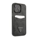 Guess 4G Saffiano Double Card Apple iPhone 13 Pro bőr hátlap tok, fekete