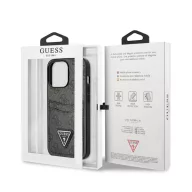   Guess 4G Saffiano Double Card Apple iPhone 13 Pro bőr hátlap tok, fekete
