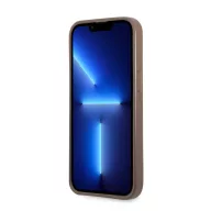   Guess 4G Saffiano Double Card Apple iPhone 13 Pro bőr hátlap tok, barna