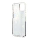 Guess Liquid Glitter Flower Apple iPhone 13 mini hátlap tok, kék