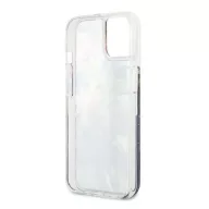   Guess Liquid Glitter Flower Apple iPhone 13 mini hátlap tok, kék